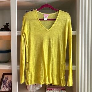 LILLY PULITZER | neon linen sweater